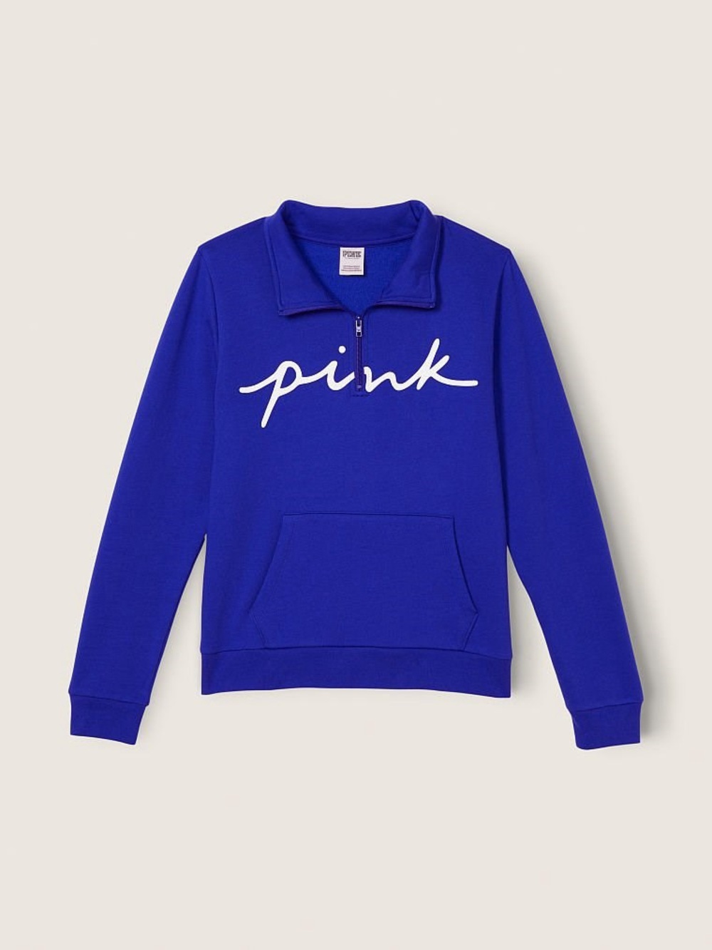 Victoria's Secret PINK Royal Blue Quarter-Zip Sweatshirt
